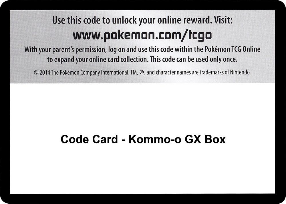 Code Card - Kommo-o GX Box