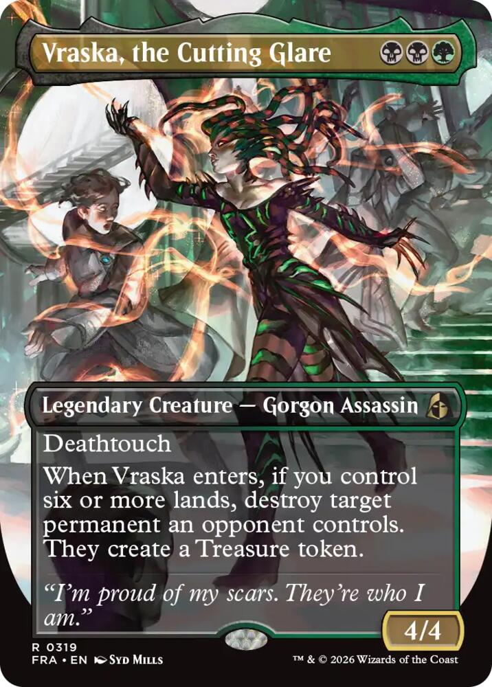 Vraska, the Cutting Glare (Borderless) [Reality Fracture]