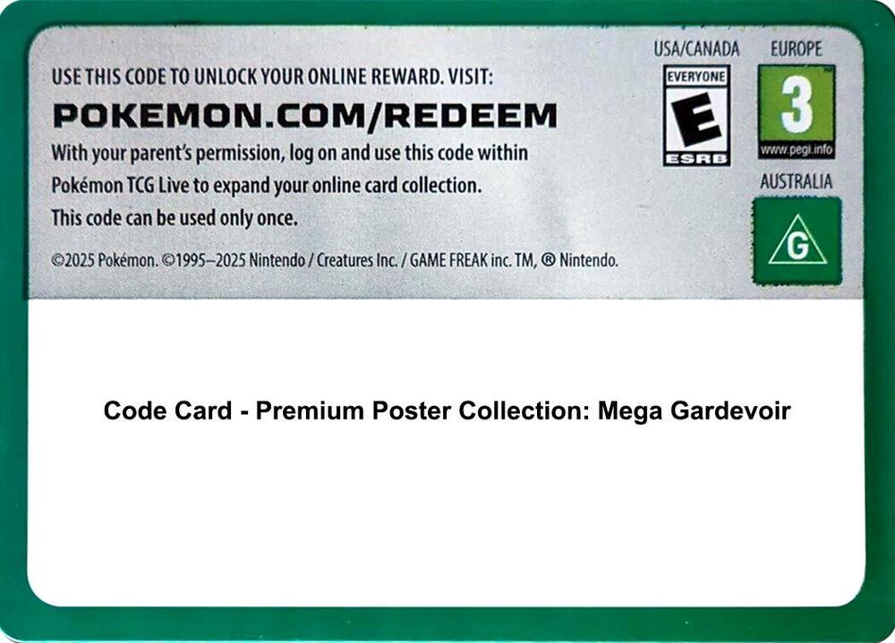 Code Card - Premium Poster Collection: Mega Gardevoir