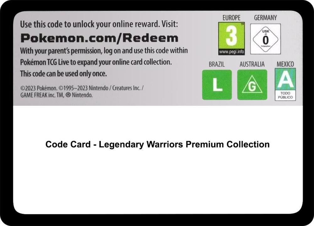 Code Card - Legendary Warriors Premium Collection