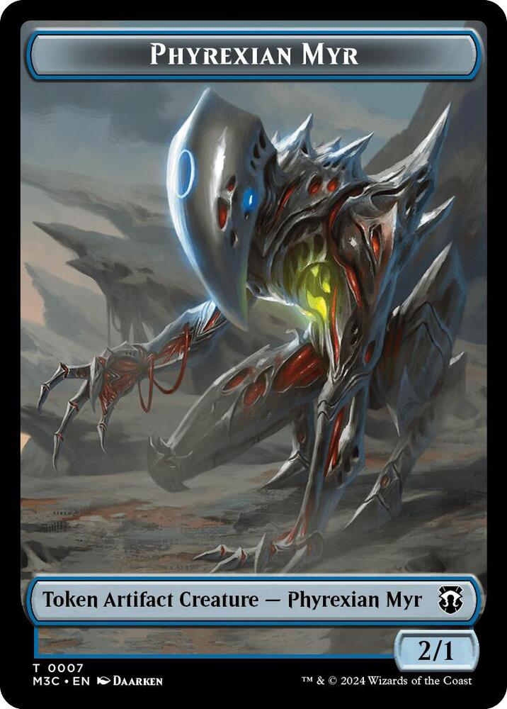 Phyrexian Myr (Ripple Foil)  // Servo Double-Sided Token