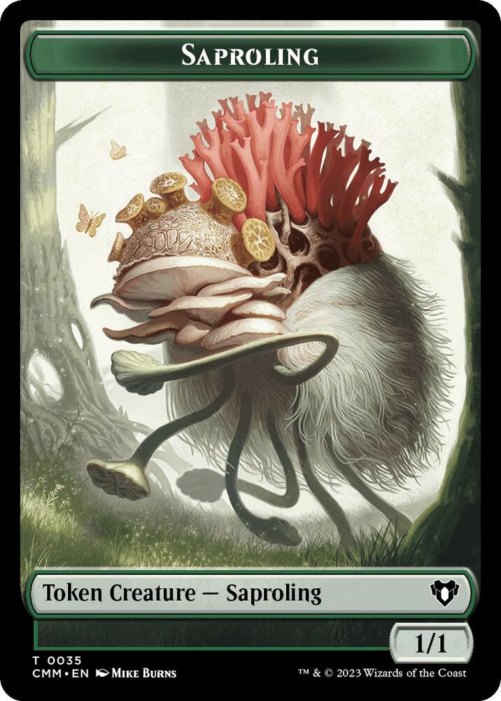 Saproling // Cat (0005) Double-Sided Token