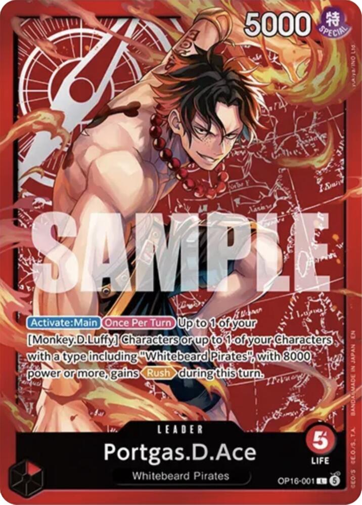 Portgas.D.Ace (Ace Deck) - OP16-001 [Set Sail Deck Set]