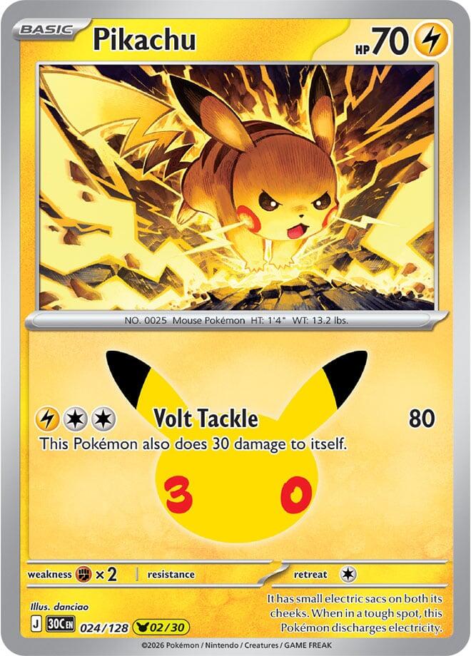 Pikachu - 024/128 [ME: 30th Celebration]
