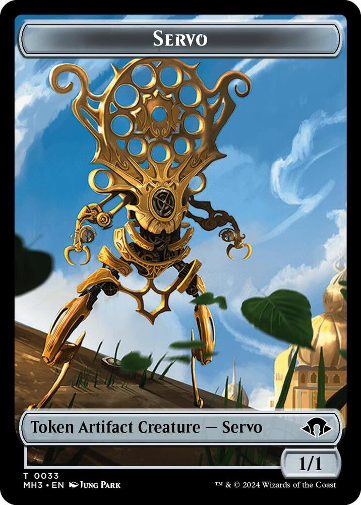 Servo // Phyrexian Wurm (0017) Double-Sided Token