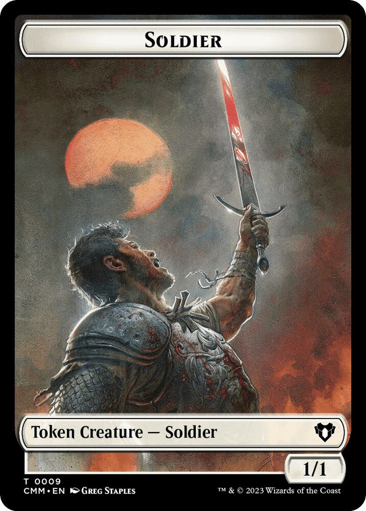 Soldier // Elemental (0037) Double-Sided Token