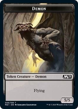 Demon // Goblin Wizard Double-Sided Token
