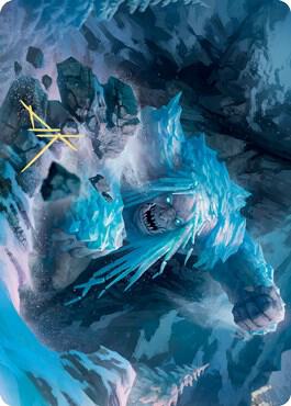 Icehide Troll Art Card (Gold-Stamped Signature)