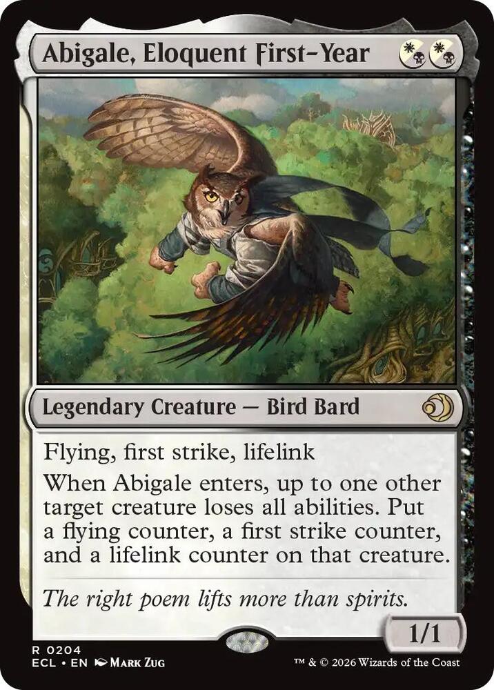 Abigale, Eloquent First-Year