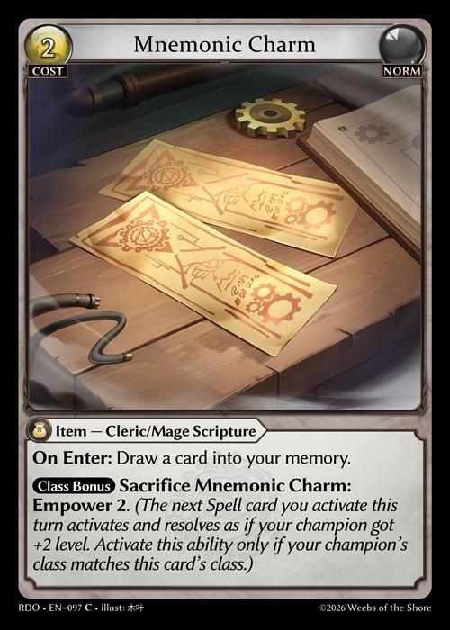 Mnemonic Charm (Curio Foil)