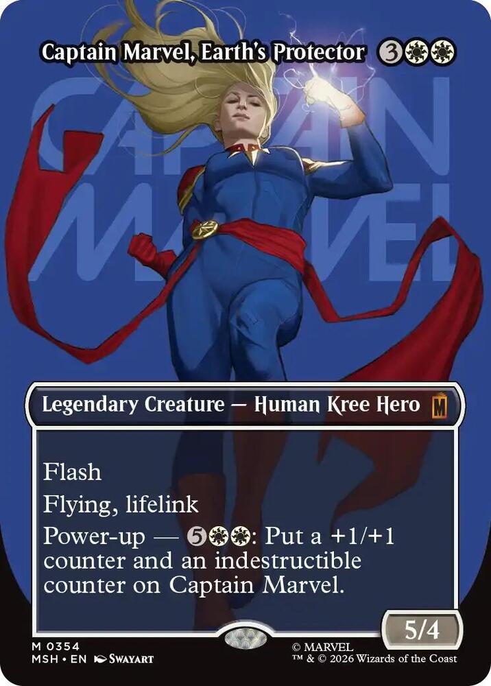 Captain Marvel, Earth's Protector (Borderless) (0354)