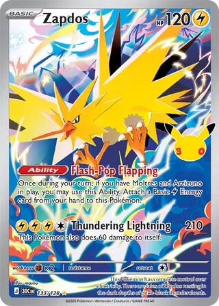 Zapdos - 133/128 [ME: 30th Celebration]