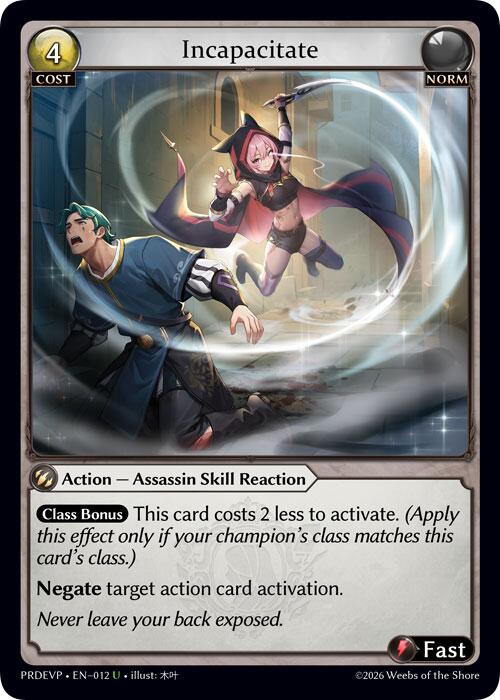 Incapacitate [.asphodel/paradise Event Pack]