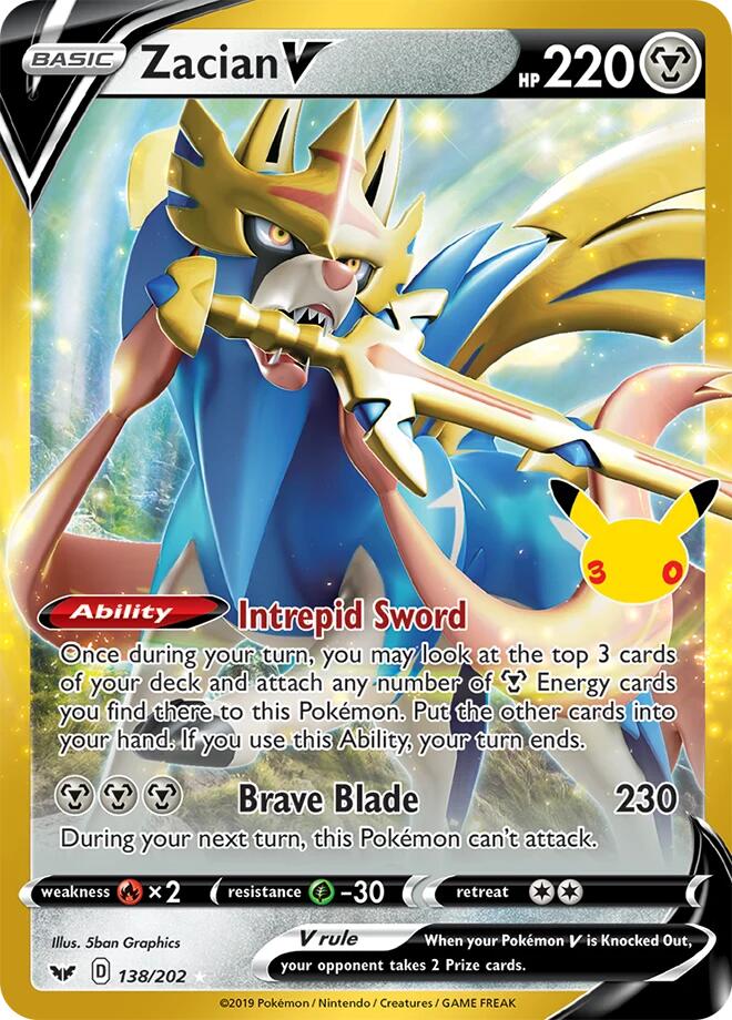 Zacian V - 138/202 [ME: 30th Celebration Classic Collection]
