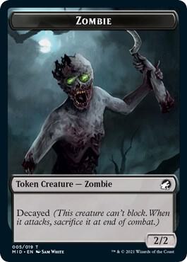 Zombie (005) // Emblem - Wrenn and Seven Double-Sided Token