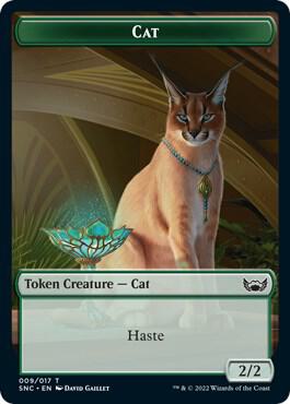 Cat // Rhino Warrior Double-Sided Token
