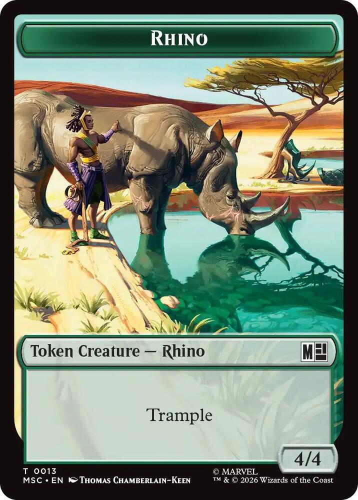 Rhino (013) // Beast (011) Double-Sided Token