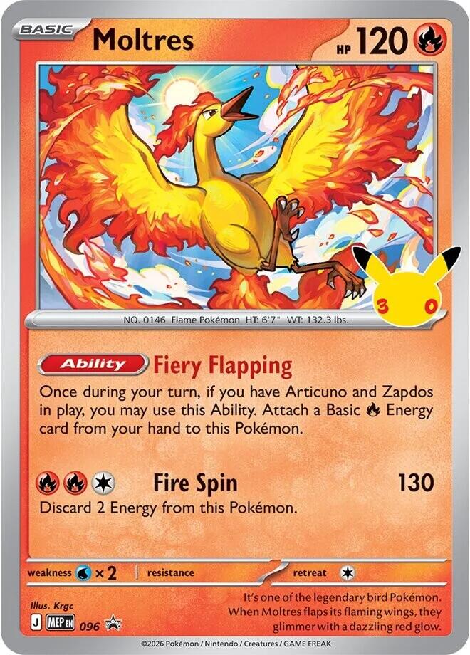 Moltres - 096 (30th Celebration) [ME: Mega Evolution Promo]