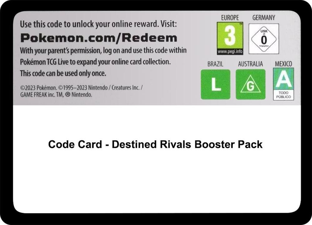 Code Card - Destined Rivals Booster Pack